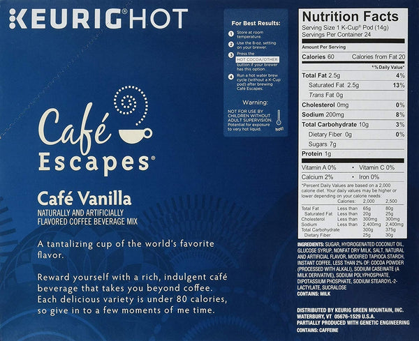 Café Escapes - Café Vanilla Cappucino 24 Pack