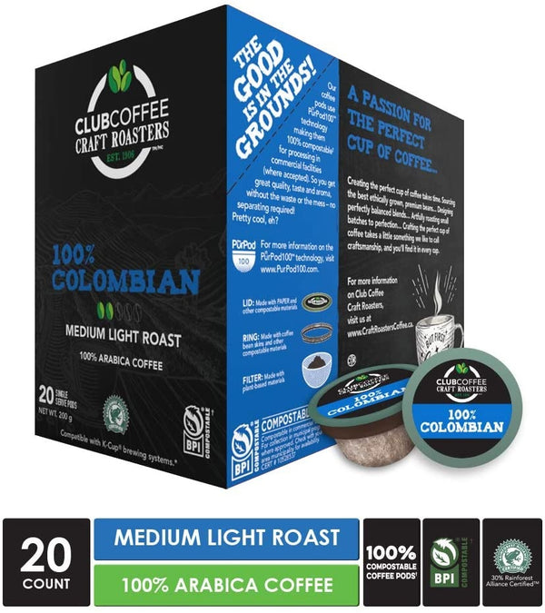 Club Coffee - 100% Colombian 20 Pack