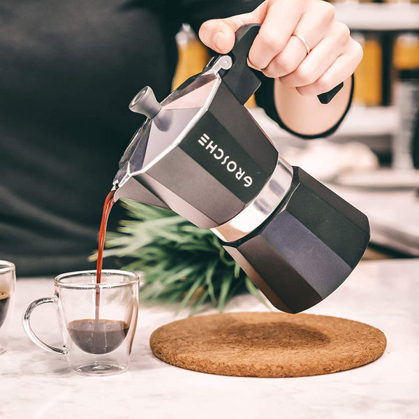Grosche - Milano Black Stovetop 3 Cup Espresso Maker