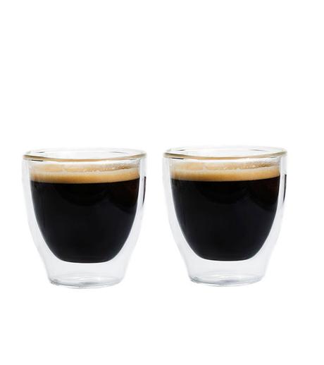 Grosche® - Turino Double Walled Glass Espresso Cup Without Handle 70ml/2.7oz Set of 2