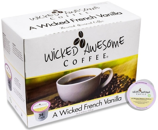 Wicked Awesome - Wicked French Vanilla Flavored Medium Roast Coffee 24 Pack