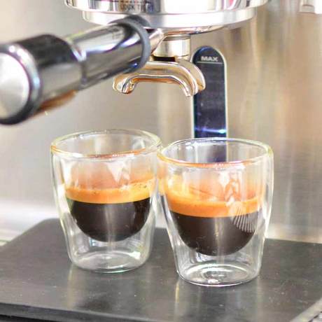 Grosche® - Turino Double Walled Glass Espresso Cup Without Handle 140ml/5oz Set of 2