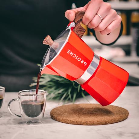 Grosche - Milano Red Stovetop 6 Cup Espresso Maker