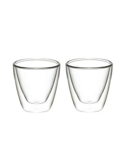 Grosche® - Turino Double Walled Glass Espresso Cup Without Handle 140ml/5oz Set of 2